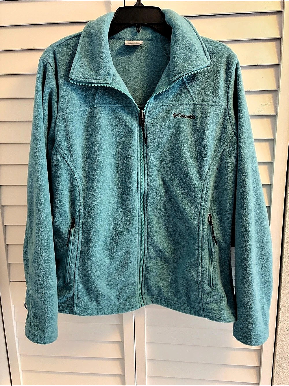 Columbia Benton Springs Full Zip Fleece Jacket Mint Blue Large